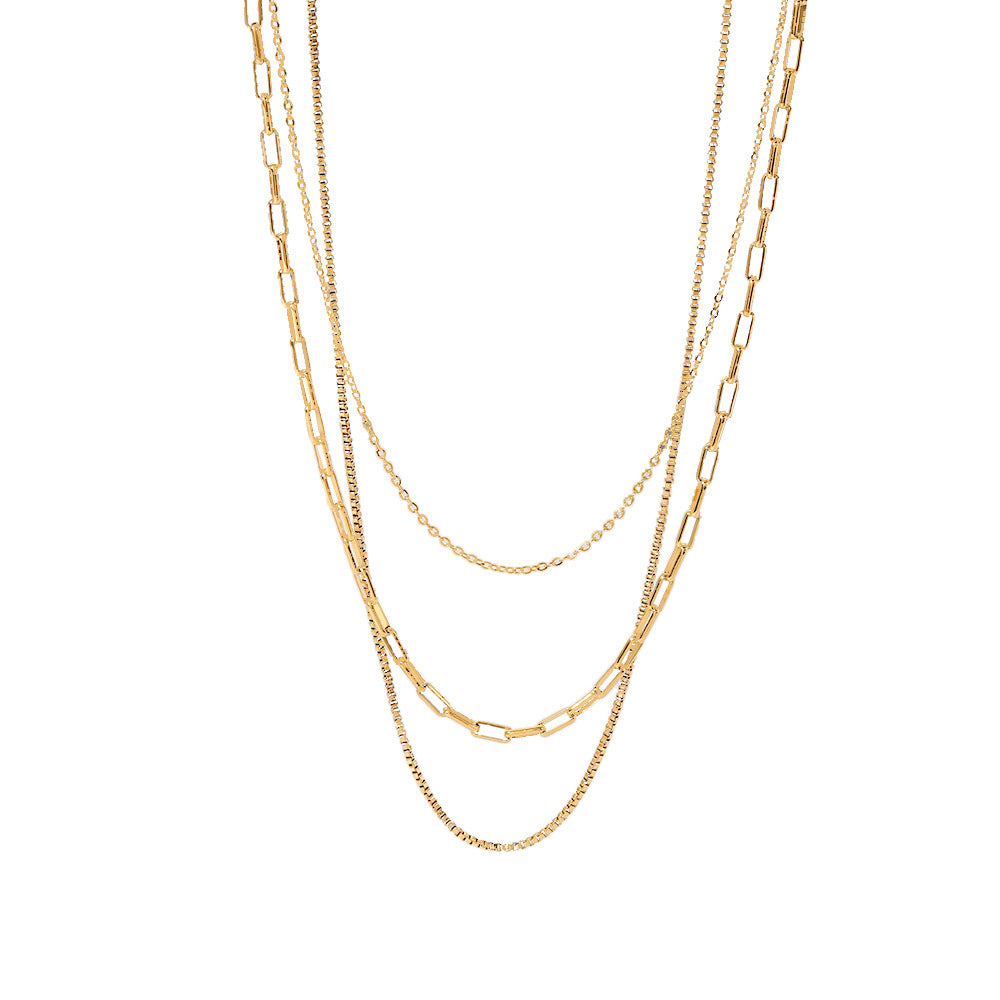 Titanium Steel Box Chain with Paperclip Detail – Tarnish-Free