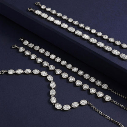 Titanium Steel Tennis Chain Bracelet – Stackable & Waterproof