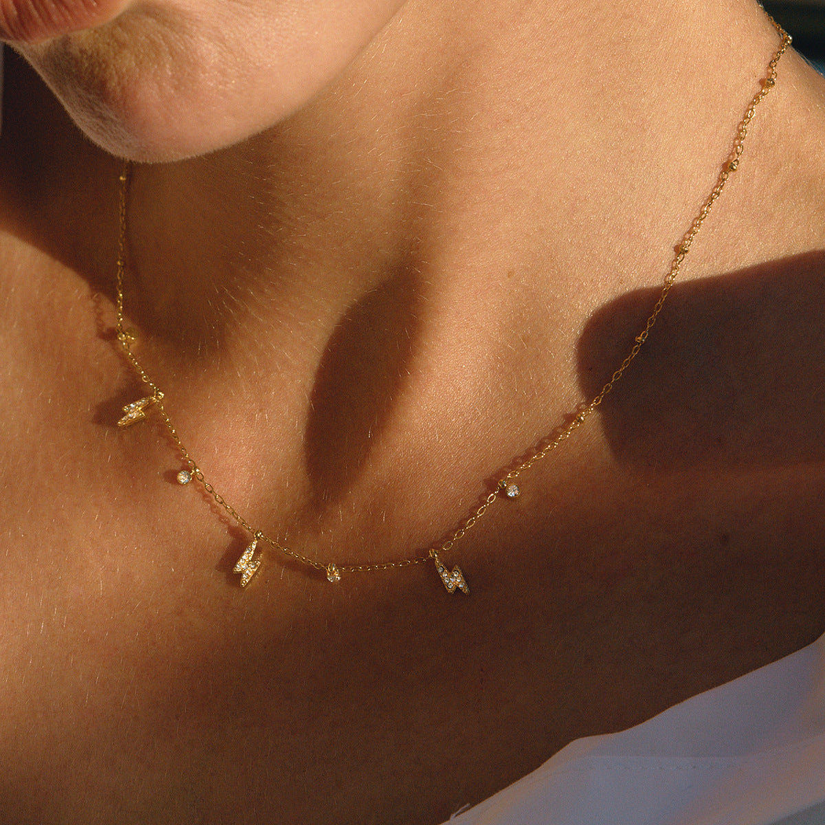 Tarnish-Free Titanium Steel Chain with Zircon – Everyday Elegance