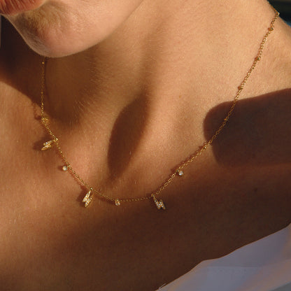 Tarnish-Free Titanium Steel Chain with Zircon – Everyday Elegance