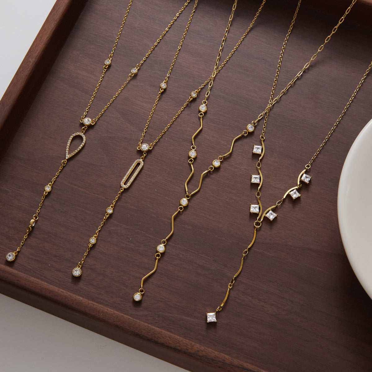 18K Gold Titanium Steel Necklace – Timeless Shine