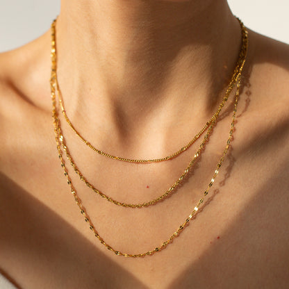 3-Layer Titanium Steel Choker Set – Stacked Luxury