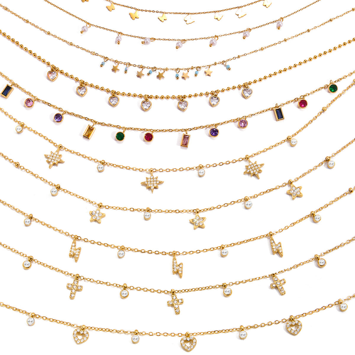 Tarnish-Free Titanium Steel Chain with Zircon – Everyday Elegance