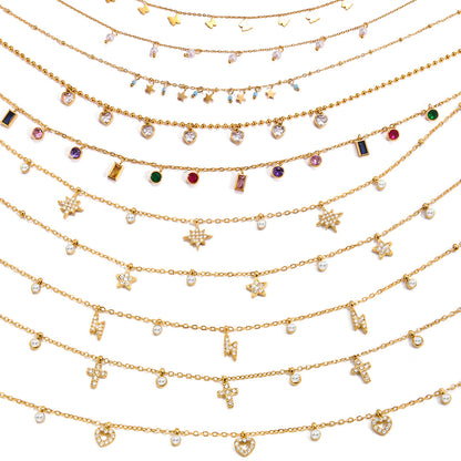 Tarnish-Free Titanium Steel Chain with Zircon – Everyday Elegance