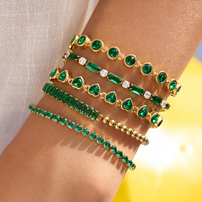 Titanium Steel Tennis Chain Bracelet – Stackable & Waterproof