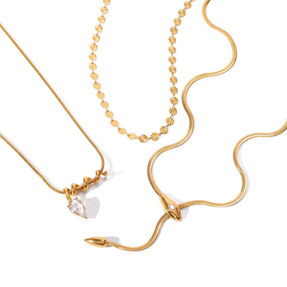 Titanium Steel Collarbone Chain – Sleek & Sparkling